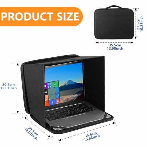 HoYiXi laptop sun shade in use