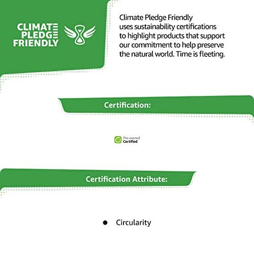 Climate Pledge Friendly certification highlighting sustainability attributes.