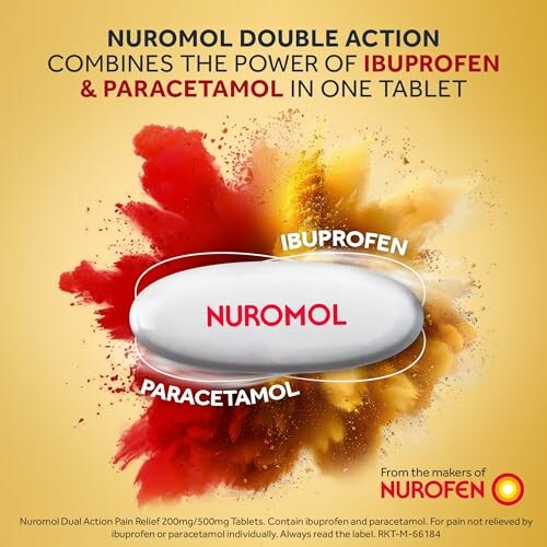 Nuromol double action combines ibuprofen and paracetamol in one tablet.