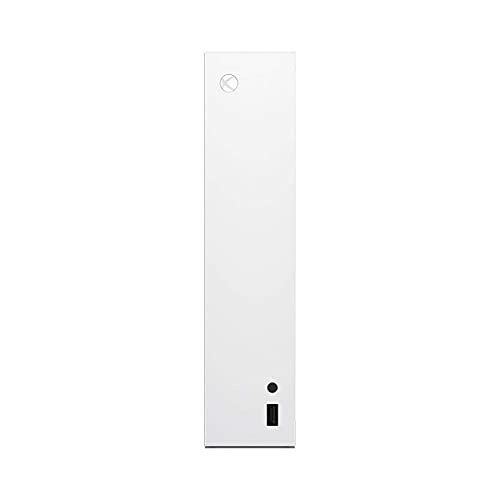 White vertical gaming console front view